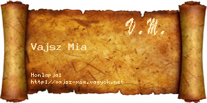 Vajsz Mia névjegykártya